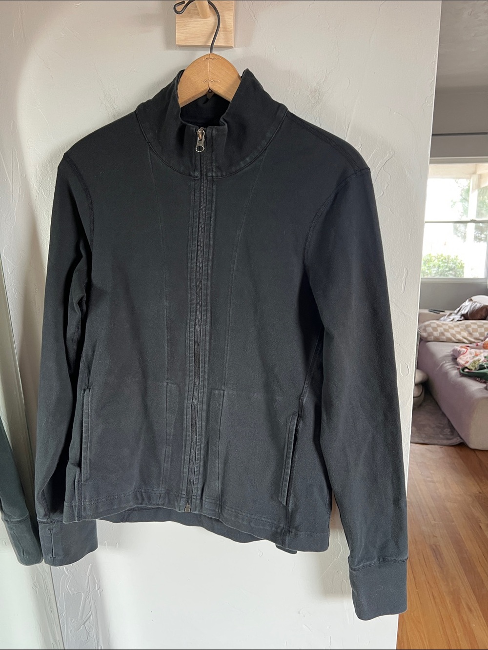 PACT black medium zip up jacket